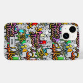 Hip Hop Graffiti kundenspezifische Monogramm Case-Mate iPhone Hülle (Rückseite (Horizontal))