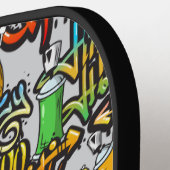 Hip Hop Graffiti kundenspezifische Monogramm Pickleball Schläger (Linke Seite)