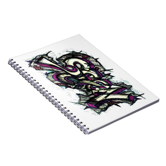 Hip Hop Graffiti Letters Notebook Notizblock (Rechte Seite)