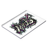 Hip Hop Graffiti Letters Notebook Notizblock (Linke Seite)