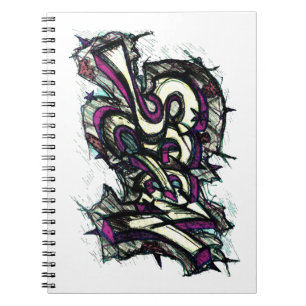 Hip Hop Graffiti Letters Notebook Notizblock