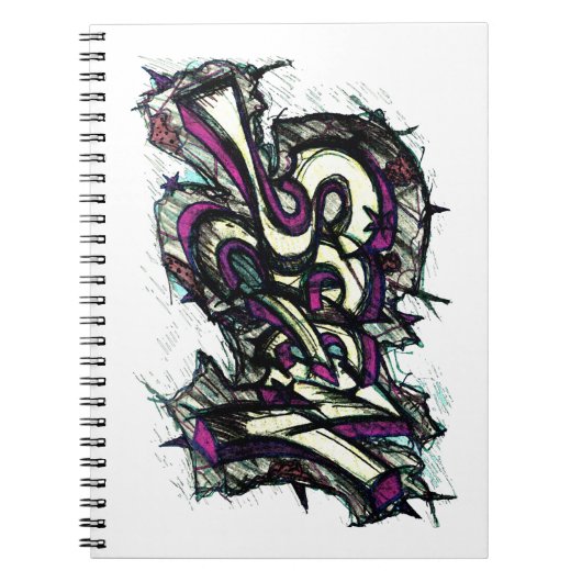 Hip Hop Graffiti Letters Notebook Notizblock (Vorderseite)
