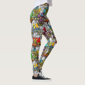 Hip Hop Graffiti Muster Leggings (Rechts)