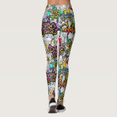 Hip Hop Graffiti Muster Leggings (Rückseite)