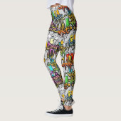 Hip Hop Graffiti Muster Leggings (Links)