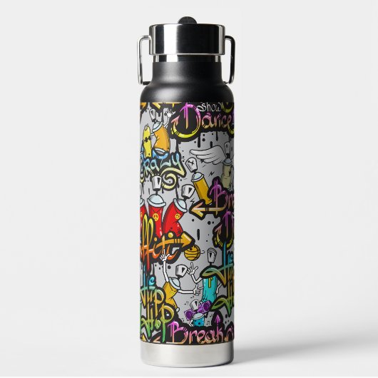 Hip Hop Graffiti Trinkflasche (Vorderseite)