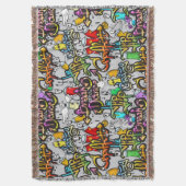 Hip Hop Graffiti-Wurfdecke Decke (Vorderseite Vertikal)