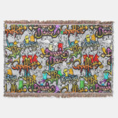 Hip Hop Graffiti-Wurfdecke Decke (Vorderseite)