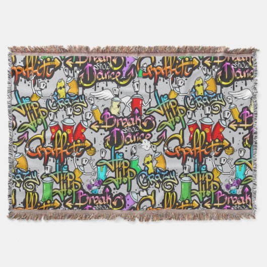 Hip Hop Graffiti-Wurfdecke Decke (Vorderseite)