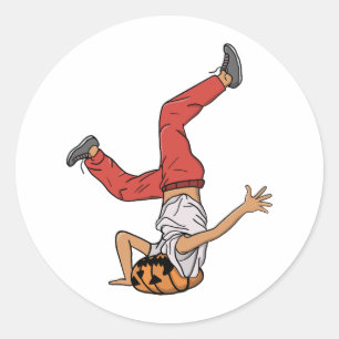 Hip Hop Halloween Breakdance Runder Aufkleber