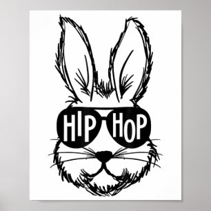 Hip Hop Happy Ostersonne Gesicht mit Sungles Men B Poster