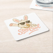 Hip Hop Hase Rechteckiger Pappuntersetzer (angewinkelt)
