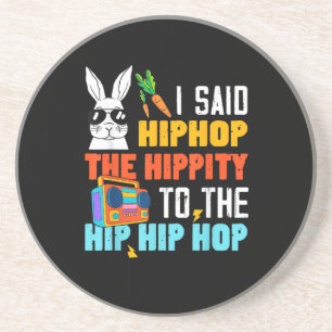 Hip Hop Hippity Lustiger Osterhase Jungen Mädchen Getränkeuntersetzer