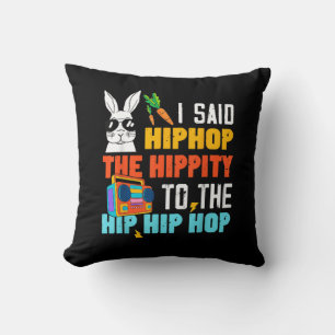 Hip Hop Hippity Lustiger Osterhase Jungen Mädchen Kissen