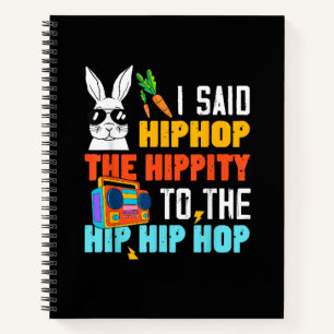 Hip Hop Hippity Lustiger Osterhase Jungen Mädchen  Notizblock