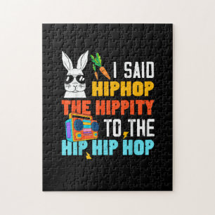 Hip Hop Hippity Lustiger Osterhase Jungen Mädchen  Puzzle