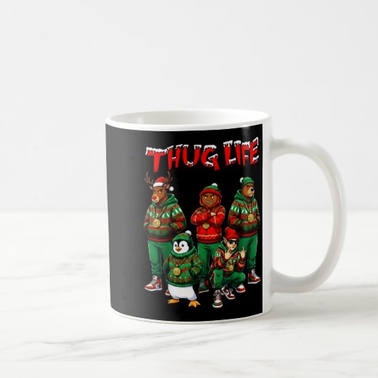 Hip Hop Holiday Crew - Ugly Christmas Sweater Rap Kaffeetasse (Rechts)