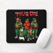 Hip Hop Holiday Crew - Ugly Christmas Sweater Rap Mousepad (Mit Mouse)