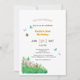Hip Hop Hooray Geburtstag Einladung