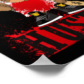 Hip Hop Hop Hockey Maske Teddy Bären Spaß Entrepre Poster (Ecke)