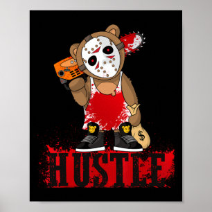Hip Hop Hop Hockey Maske Teddy Bären Spaß Entrepre Poster