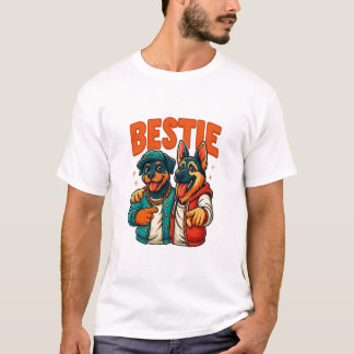 Hip Hop Hund Besties Shirt für Freunde T - Shirt