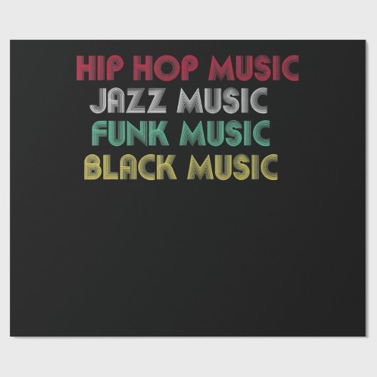 Hip Hop Jazz Funk Black Music - Musikalisch kreati Geschenkpapier (Flach)