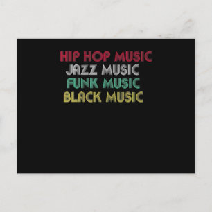 Hip Hop Jazz Funk Black Music - Musikalisch kreati Postkarte