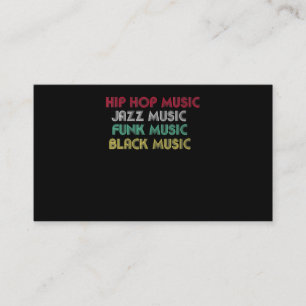 Hip Hop Jazz Funk Black Music - Musikalisch kreati Visitenkarte