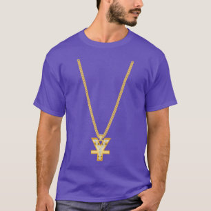 Hip Hop Kette mit Yuan Retro T-Shirt