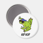 Hip Hop Lustiger Hüpfender Frosch Wortspiel Magnet (Vorderseite/Rückseite)