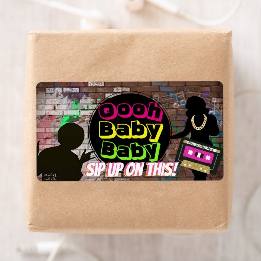 Hip Hop Mini Champagner Flaschenetiketten {Neon Co (Insitu)