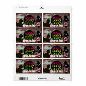 Hip Hop Mini Champagner Flaschenetiketten {Neon Co (Vorne)