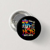 Hip Hop Music 50 Jahre Schwarze Geschichte Männer  Button (Vorne & Hinten)