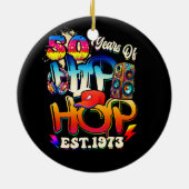 Hip Hop Music 50 Jahre Schwarze Geschichte Männer  Keramik Ornament (Hinten)