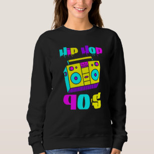 Hip Hop Music Retro Boombox Vintag farbenfroh Sweatshirt