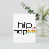 Hip Hop Music with Stereo Equalizer Postkarte (Stehend Vorderseite)