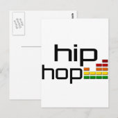 Hip Hop Music with Stereo Equalizer Postkarte (Vorne/Hinten)