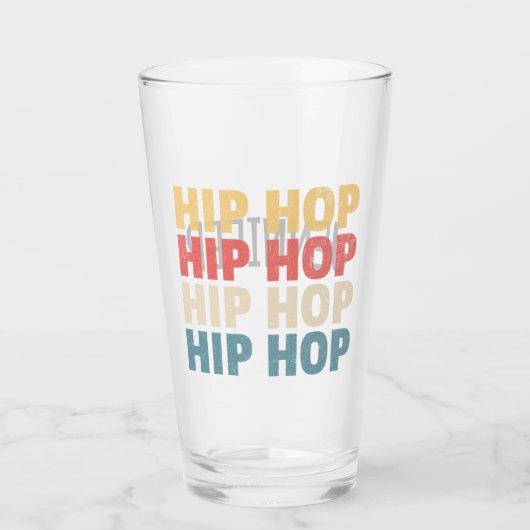 Hip Hop Musik Glas (Vorderseite)