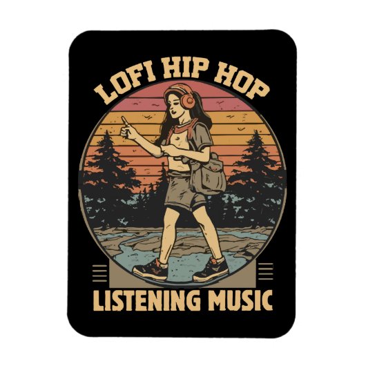 Hip Hop Musik Magnet (Vertikal)