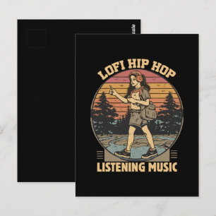 Hip Hop Musik Postkarte