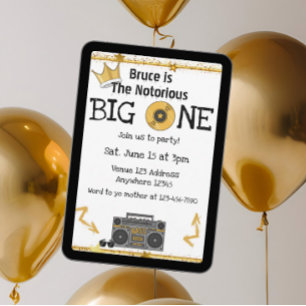 Hip Hop Notorious Big EIN 1. Geburtstag Einladung