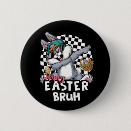 Hip Hop Oaster Bunny Rabbit Bruh Button