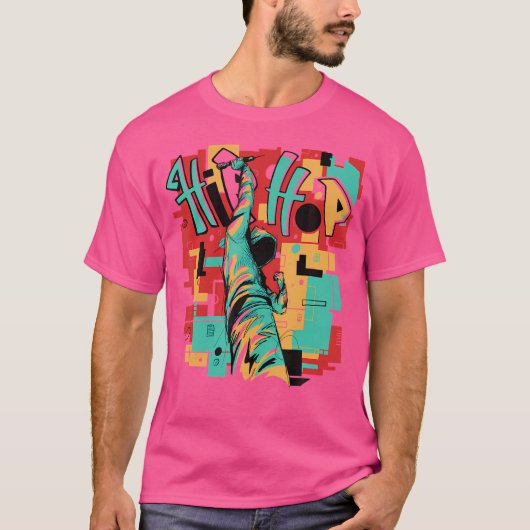 Hip Hop Old School Rapper Design T-Shirt (Vorderseite)