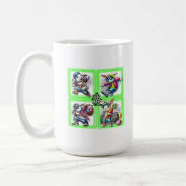 Hip Hop Oster Bunny Buddies, Musik, Neon Green | Kaffeetasse