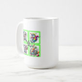 Hip Hop Oster Bunny Buddies, Musik, Neon Green | Kaffeetasse (Vorderseite Links)