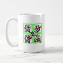 Hip Hop Oster Bunny Buddies, Musik, Neon Green | Kaffeetasse