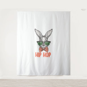 Hip Hop Osterfest Sonniger Nerd Hipster Kaninchen Wandteppich