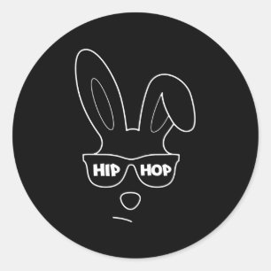 Hip Hop Ostersonne mit Sonnenbrille Funny Oster Runder Aufkleber