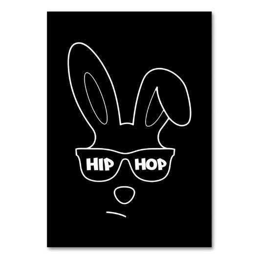 Hip Hop Ostersonne mit Sonnenbrille Funny Oster Tischnummer (Vorderseite)